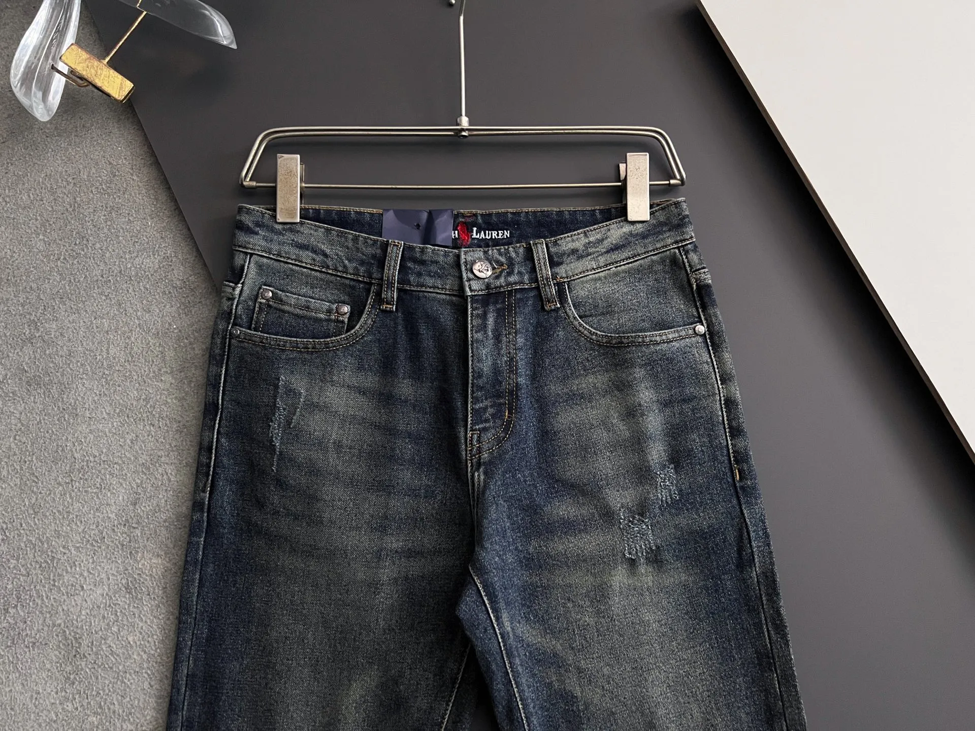 P220 Polo999～6*, heavy-duty washed casual jeans, imported original washed stretch fabric, comfortable and elastic, unique design, super correct fit, comfortable and breathable, extremely high grade, counter quality, handsome upper body, code number: 29-40